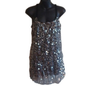 Passion sequinded sheer Size large top. Great For Vacays.